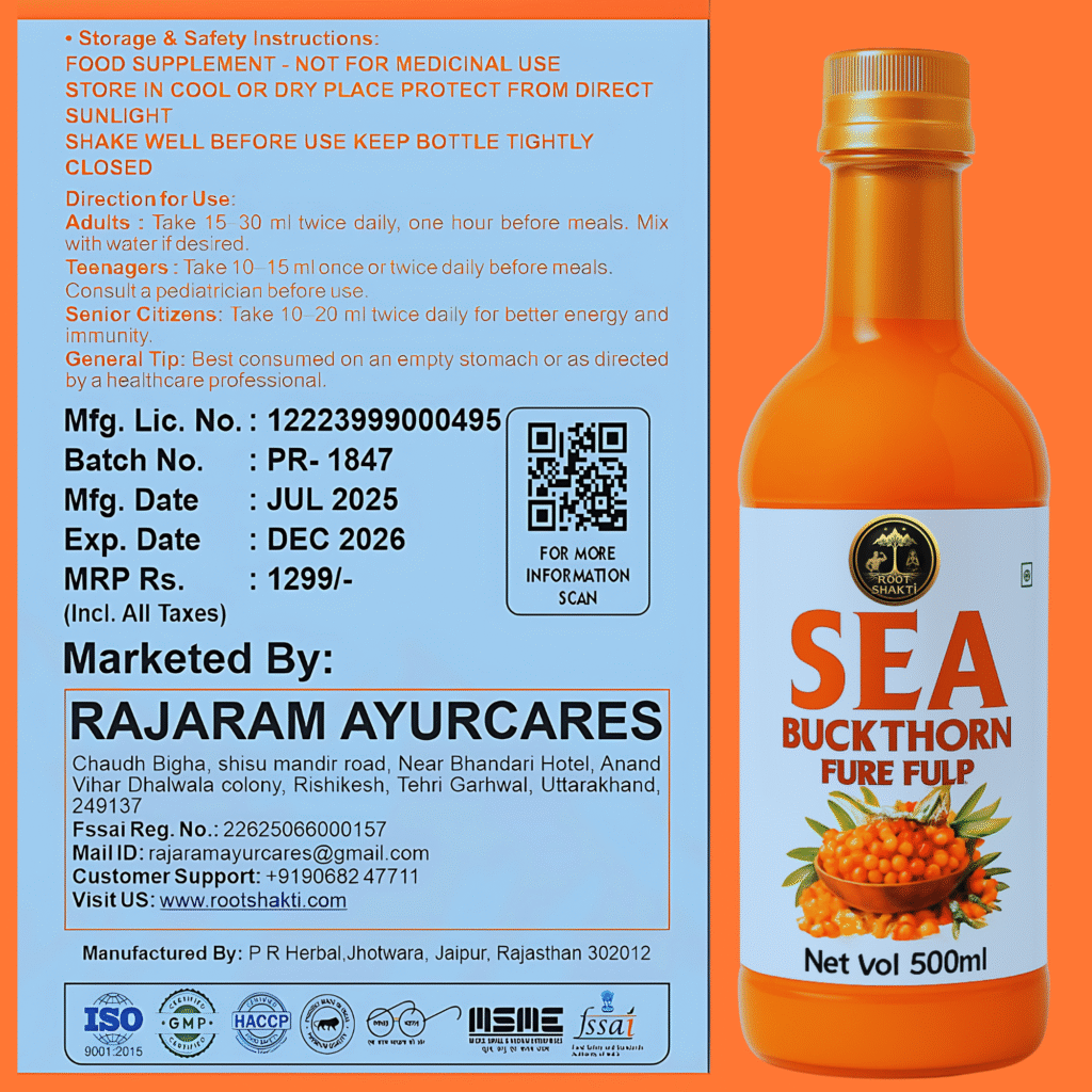 Root Shakti Sea Buckthorn Pulp